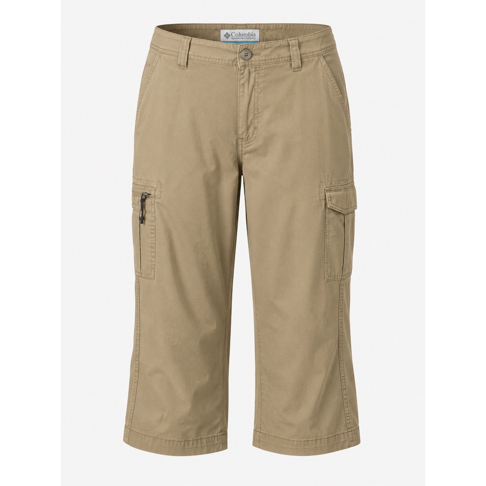 Columbia Vertex Cargo Capri Pants Womens 12 Khaki Hiking Gorpcore Outdoor